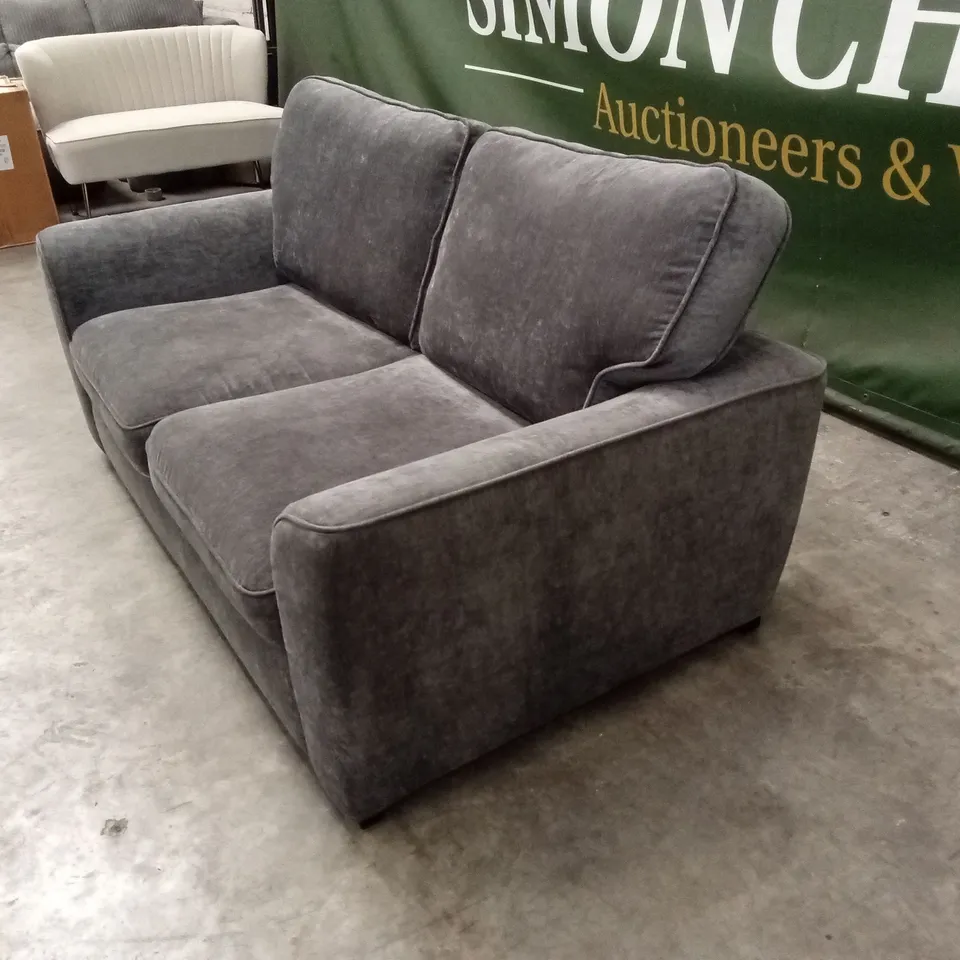 HARLOW 2 SEATER STANDARD BACK FABRIC SOFA - GREY RRP £599