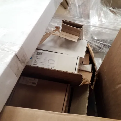 PALLET CONTAINING ASSORTED BATHROOM FURNITURE PARTS