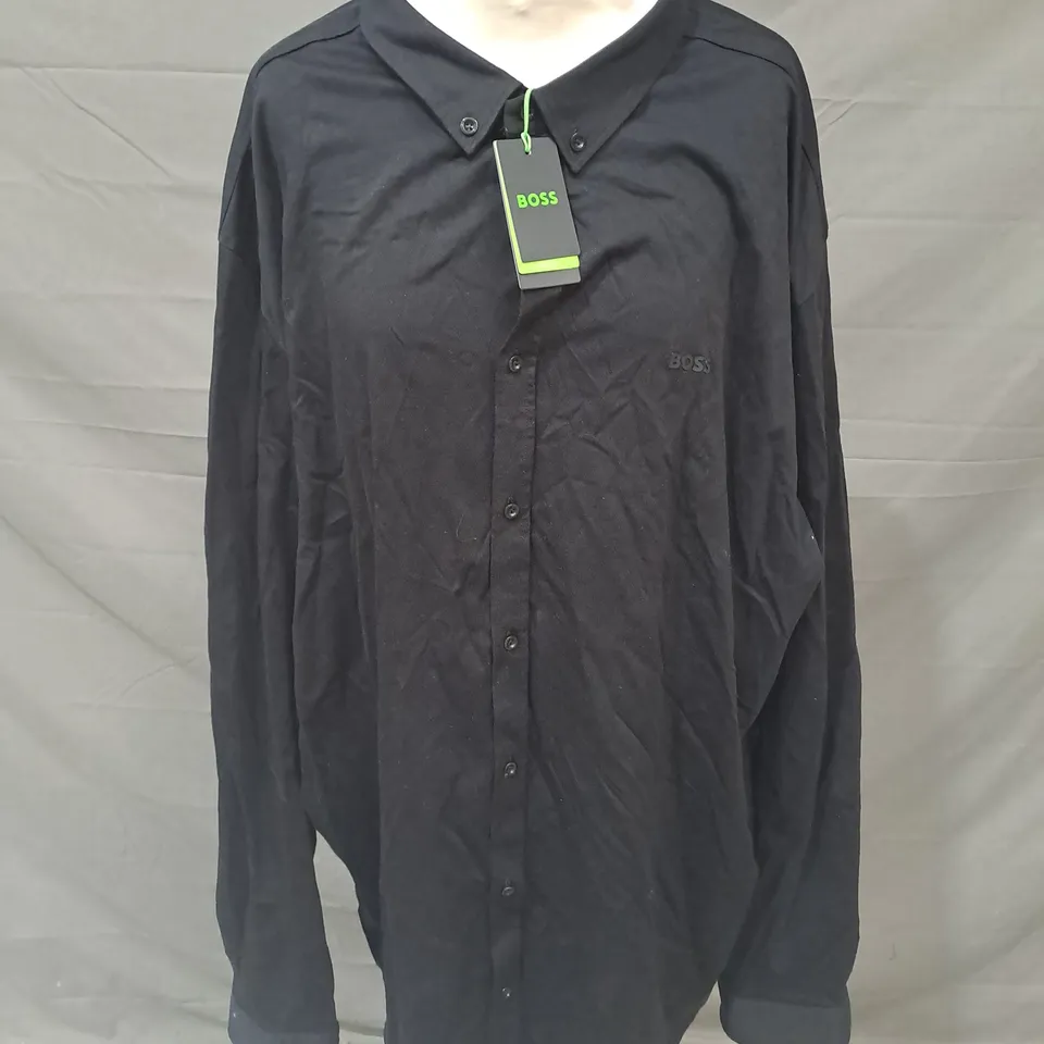 BOSS STRETCH LONG SLEEVE SHIRT IN BLACK SIZE 5XL