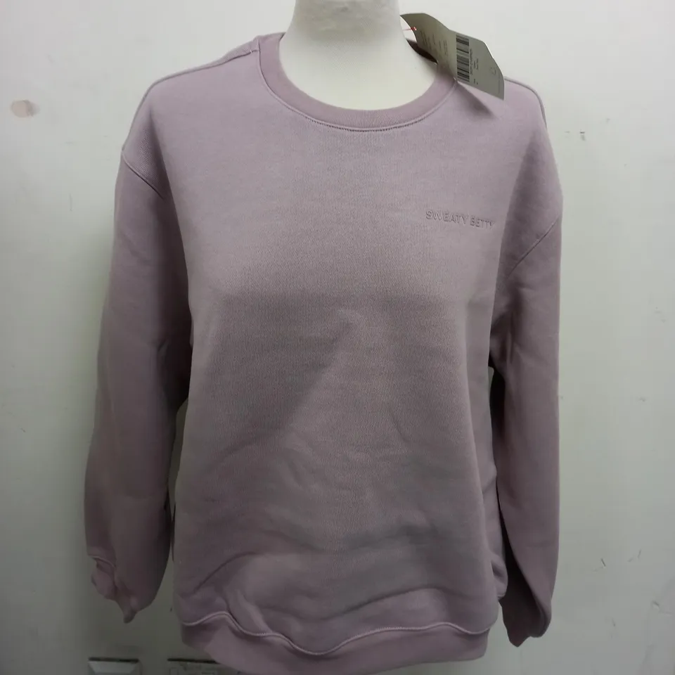 SWEATY BETTY ELEVATED SWEATSHIRT IN DUSK PINK - M