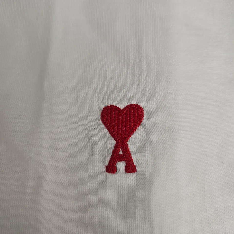 AMI DE COEUR T-SHIRT WHITE, ORGANIC COTTON JERSEY, SIZE L