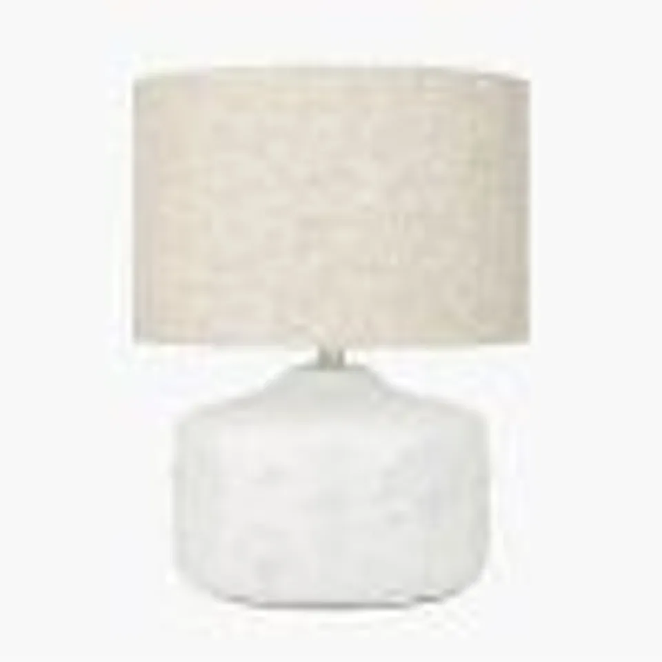 PACIFIC LIFESTYLE FLORA WHITE SMALL FLORAL CERAMIC TABLE LAMP