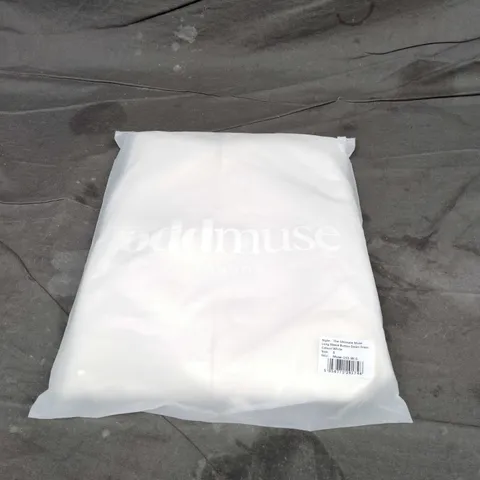 ODDMUSE THE ULTIMATE MUSE LONG SLEEVE BUTTON-DOWN DRESS – WHITE, SIZE S