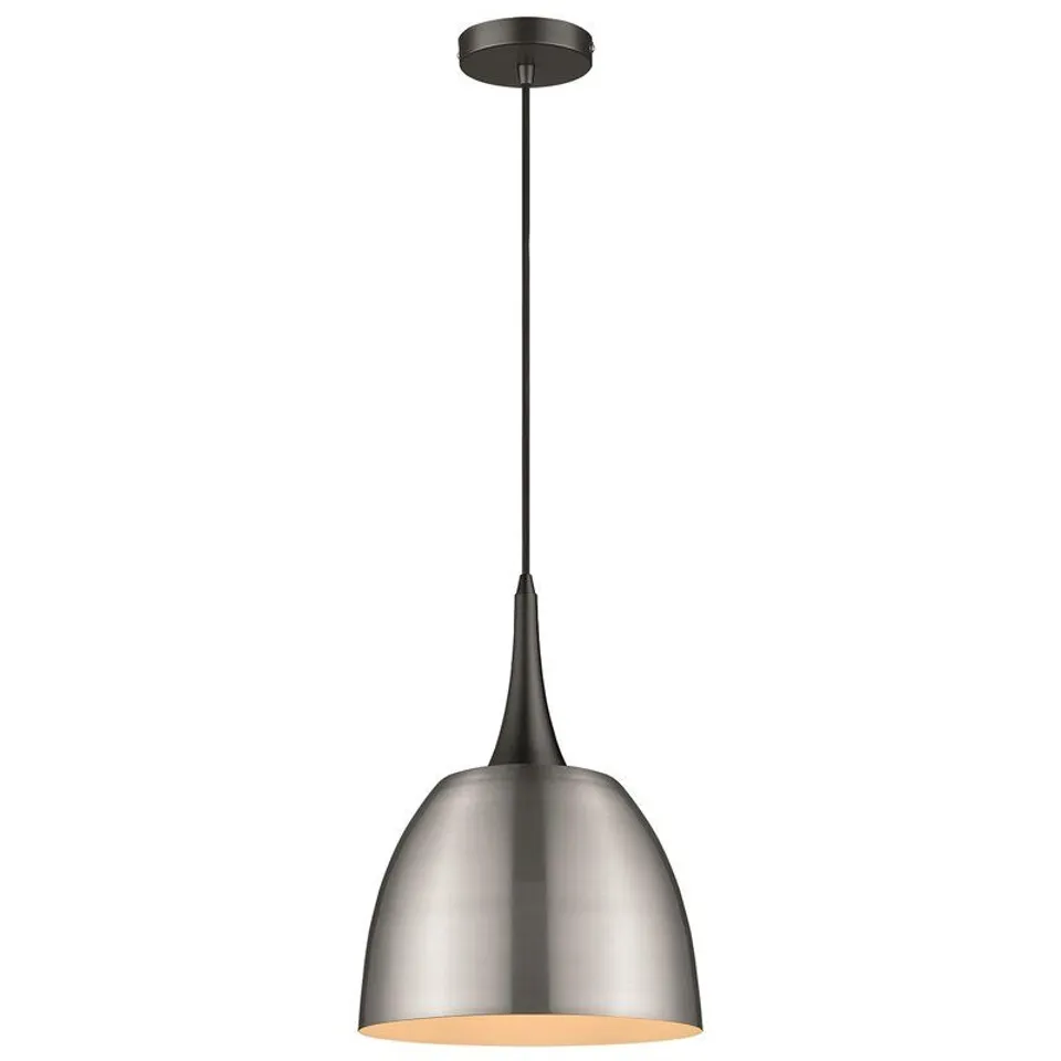 MARCY 1 LIGHT DOME PENDANT SHADE COLOUR SATIN NICKEL