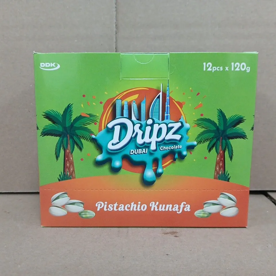 DRIPZ DUBAI CHOCOLATE PISTACHIO KUNAFA (12PCS X 120G)