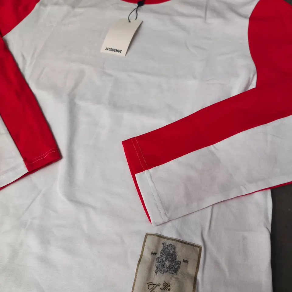 JACQUEMUS COLOUR-BLOCK LONG-SLEEVE TOP – SIZE UNSPECIFIED