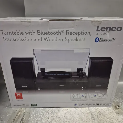 BOXED LENCO BLUETOOTH TURNTABLE WITH SPEAKERS