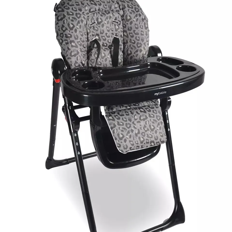 BOXED DANI DYER BLACK LEOPARD PREMIUM HIGHCHAIR MBHC8 - COLLECTION ONLY RRP £69