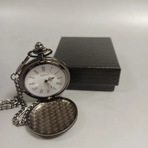 MENS EDISON POCKET WATCH WITH CHAIN