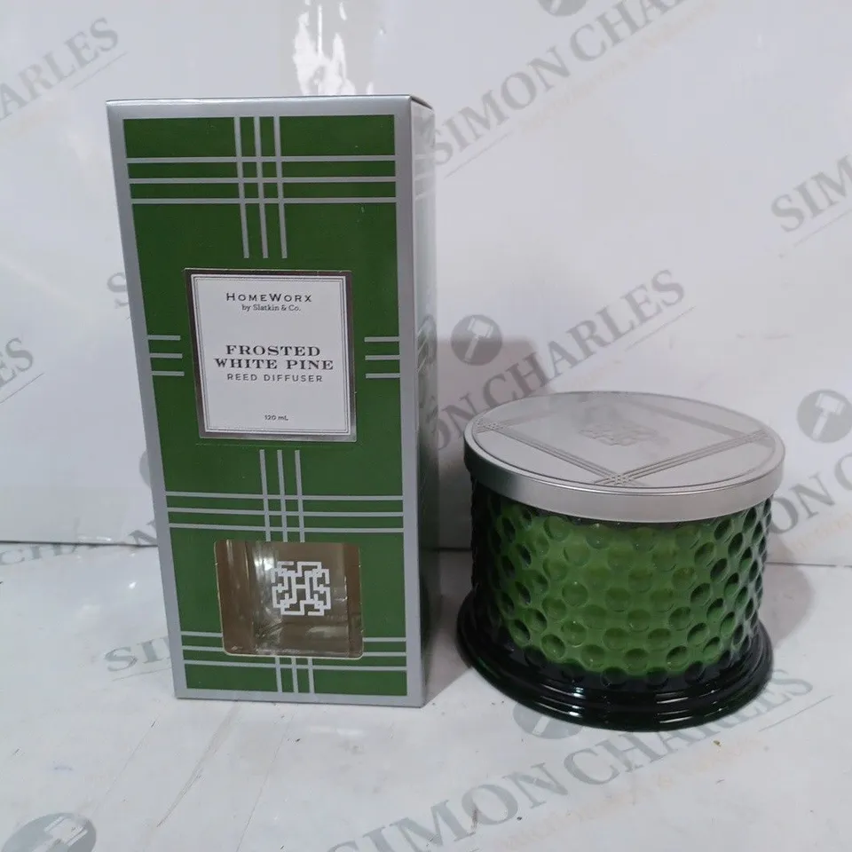 HOMEWORX BY HARRY SLATKIN & CO. 3 WICK CANDLE & REED DIFFUSER SET