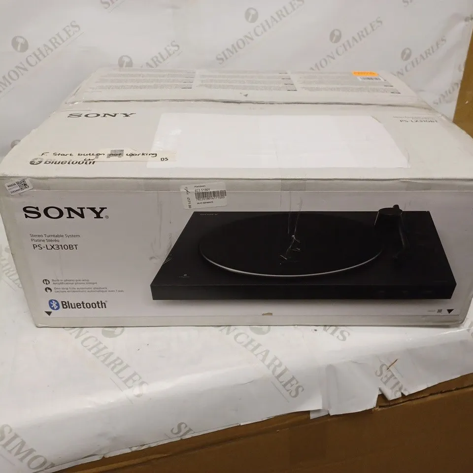 SONY PS-LX310BT STEREO TURNTABLE SYSTEM 