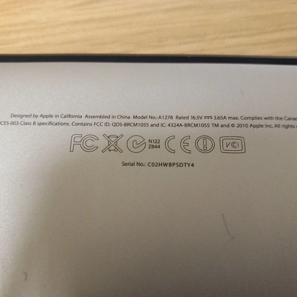 APPLE MACBOOK PRO (A1278 MID 2012)