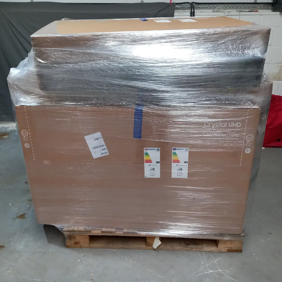 PALLET OF ASSORTED DAMAGED AND FAULTY TELEVISIONS TO INCLUDE SAMSUNG, PHILIPS AND LG - COLLECTION ONLY 