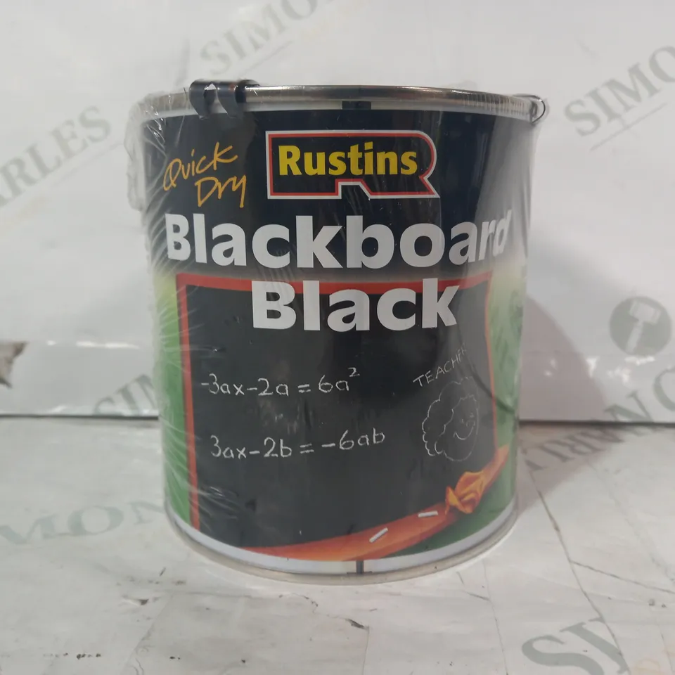 RUSTINS BLACKBOARD BLACK ACRYLLIC PAINT (1L)