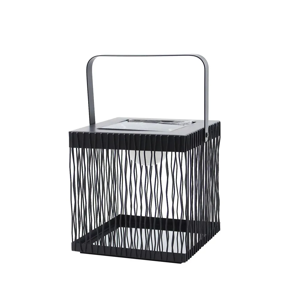 K BY KELLY HOPPEN INDOOR OUTDOOR SOLAR & RECHARGEABLE LANTERN