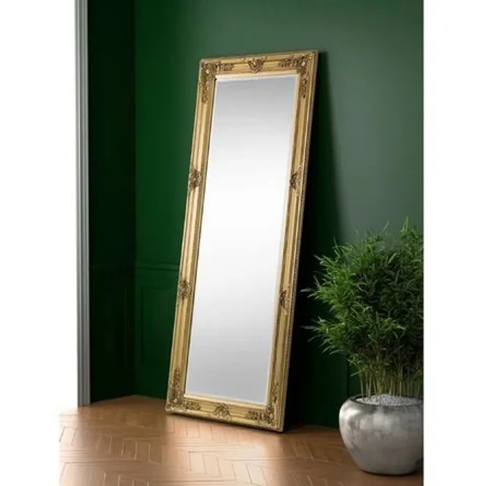 VIGUE/GOLD FRAMED LEANING FULL LENGTH MIRROR