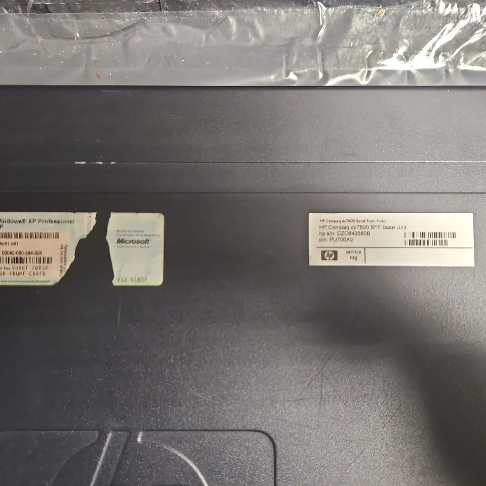 HP COMPAQ DESKTOP PC – WINDOWS XP PRO, INTEL PENTIUM D