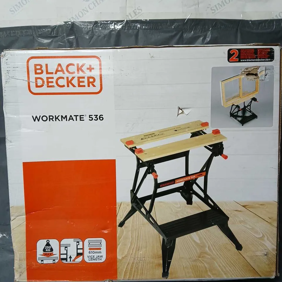 BOXED BLACK & DECKER DUAL HEIGHT WORKBENCH