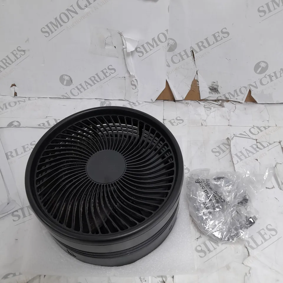 BOXED BELL & HOWELL RECHARGEABLE EXTENDABLE DESK & FLOOR FAN, BLACK
