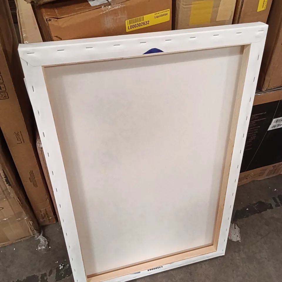 BOXED PRINT CANVAS WALL ART, WOODEN FRAME (1 BOX)