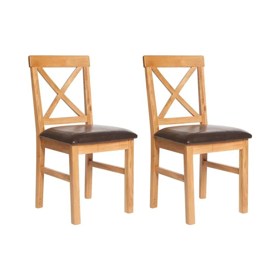 BOXED BELLAMIRA DINING CHAIR IN OAK/BROWN