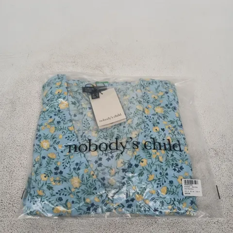 NOBODY'S CHILD ATLAS MIDI DRESS – BLUE DITSY, UK 12