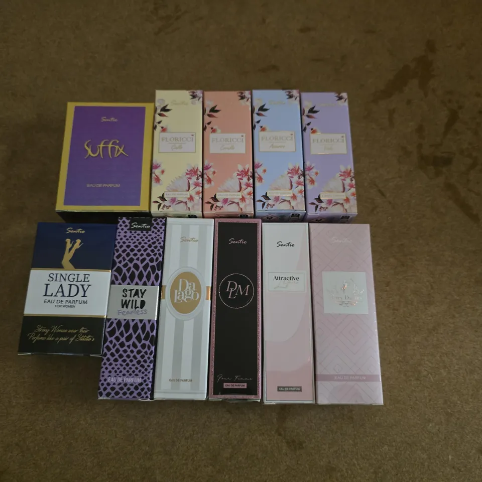 LOT OF 10 ASSORTED SEALED SENTIO 15ML EAU DE PARFUMS