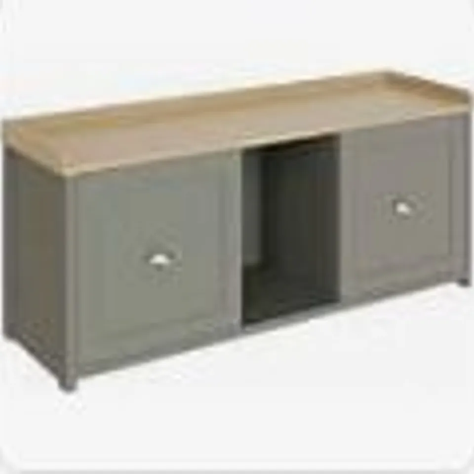 BOXED GFW LANCASTER HALLWAY GREY SHOE STORAGE (1 BOX)