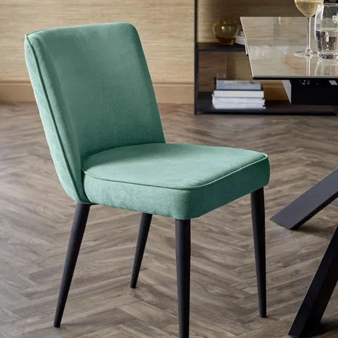 BOXED DANETTI SERENA SAGE GREEN CHENILLE DINING CHAIR