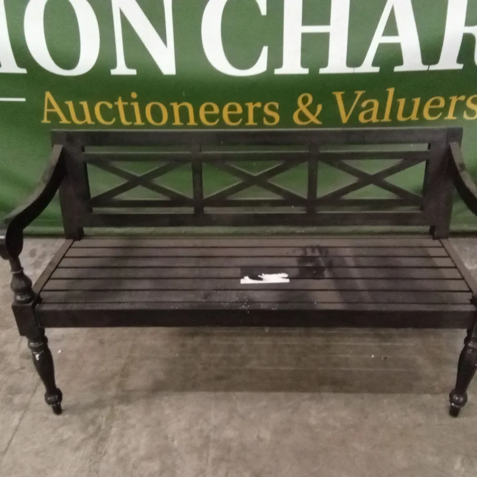 QUALITY DESIGNER BLACK WOODEN BENCH