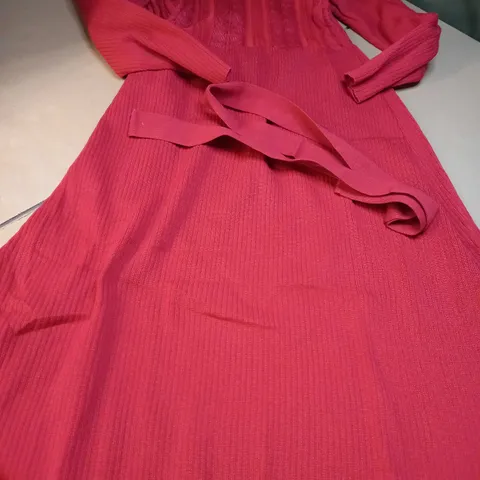 DESIGNER BURNT ORANGE MIDI DRESS - XXL
