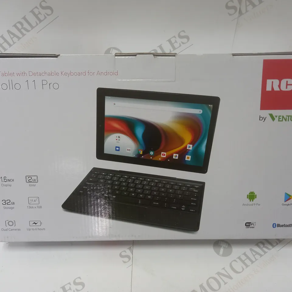 BRAND NEW BOXED VENTURER APOLLO 11 PRO 11.6” TABLET WITH DETACHABLE KEYBOARD- 32 GB, BLACK