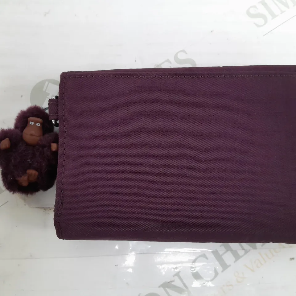 KIPLING DARK BURGANDY PURSE 