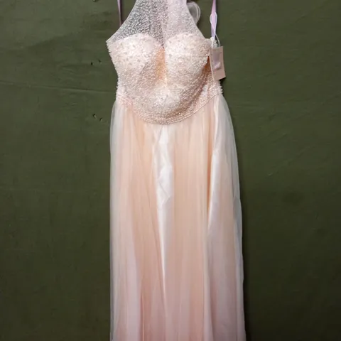 BLUSH PROM EMBELLISHED OCCASIONAL DRESS - SIZE 4