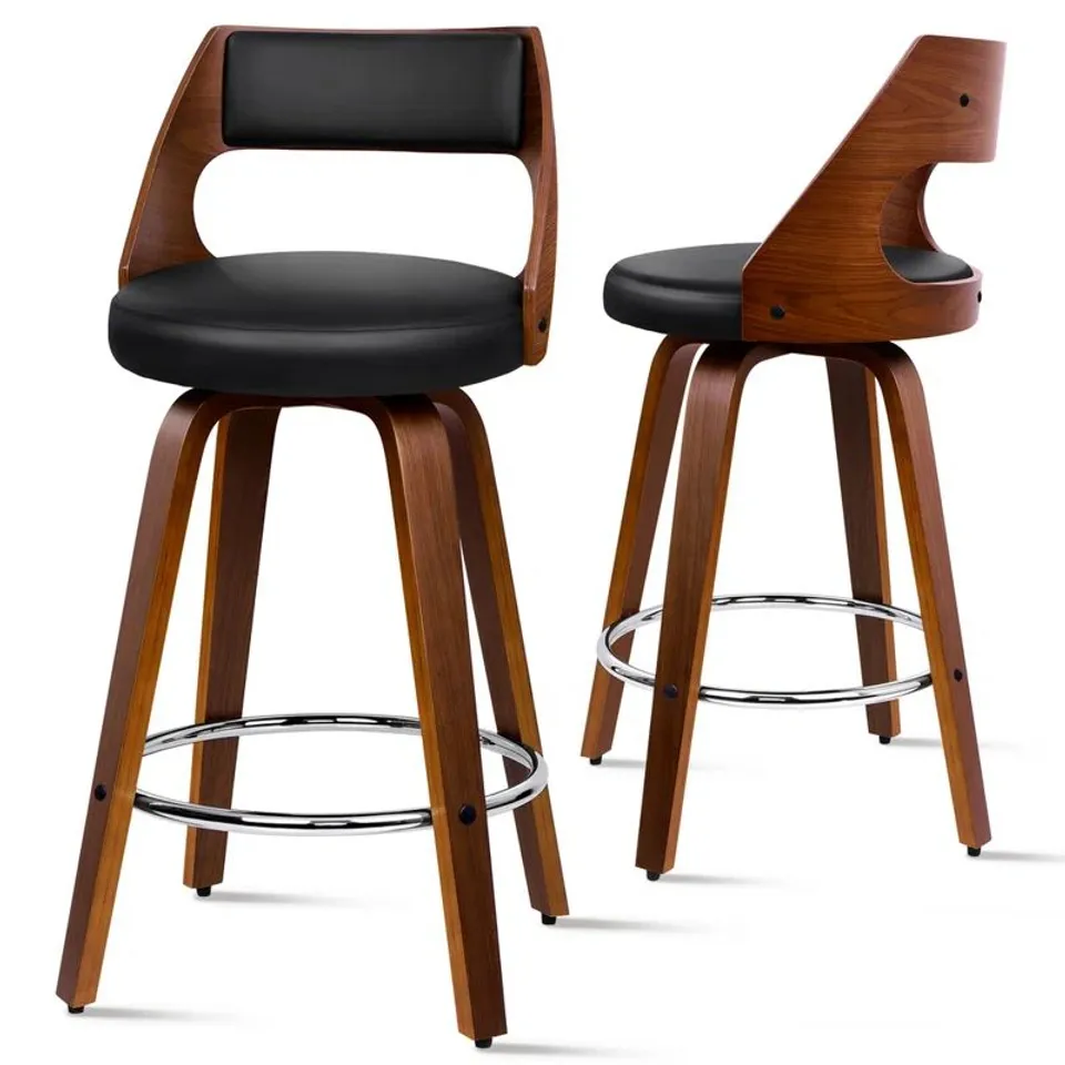 BOXED STRINE SWIVEL BAR STOOL SET OF 2
