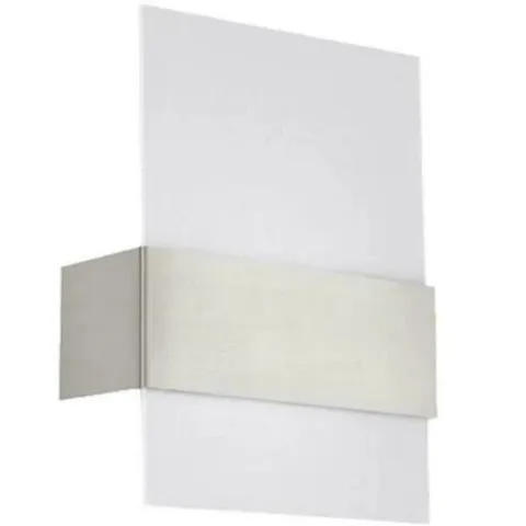 BOXED EGLO NIKITA 2 LIGHT LED UP DOWNLIGHT STEEL 29CM H X 21.5CM W X 8CM D