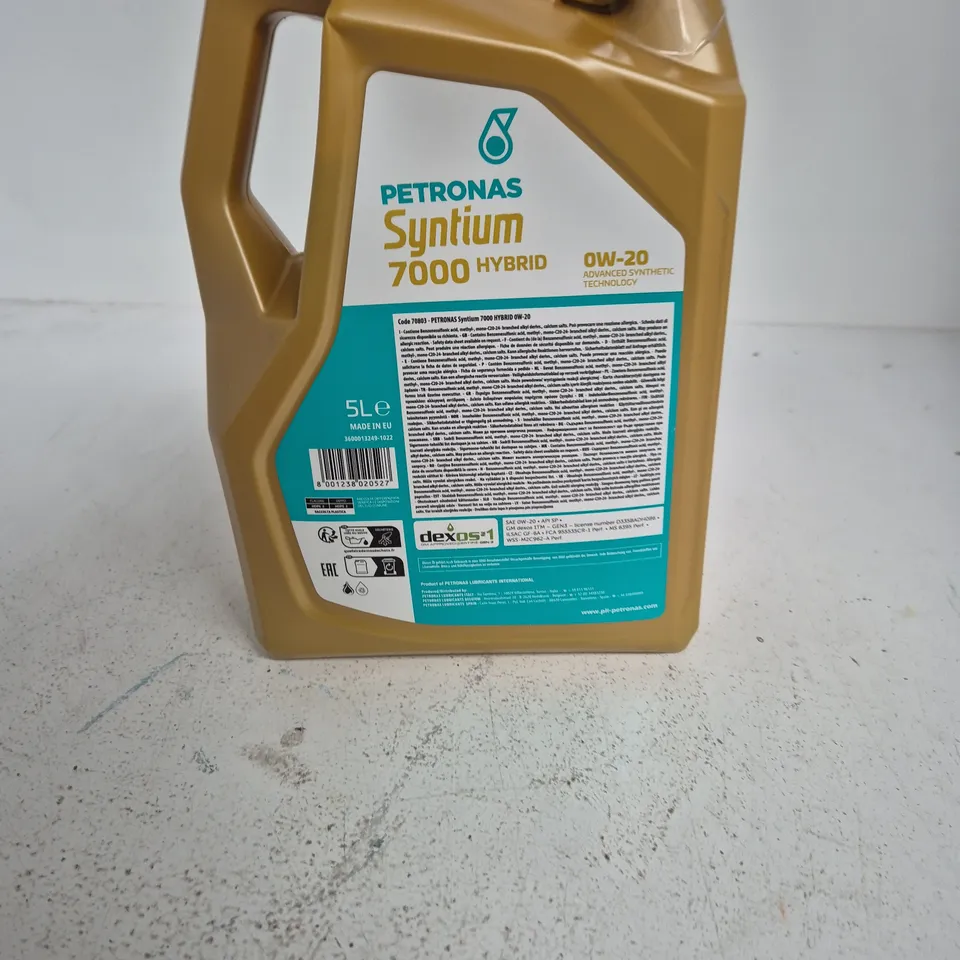 PETRONAS SYNTIUM 7000 HYBRID 0W-20 ENGINE OIL – 5L