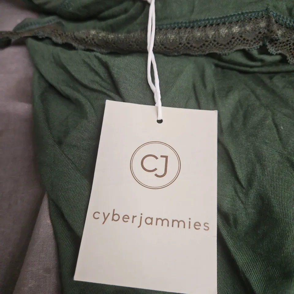 CYBERJAMMIES OLIVE GREEN JERSEY STRAPPY HIDDEN SUPPORT VEST – UK 10