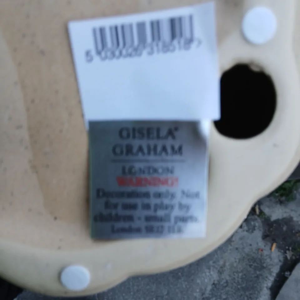 GISELA GRAHAM WHITE PUMPKIN-SHAPED DECORATIVE ORNAMENT – GRAHAM LONDON