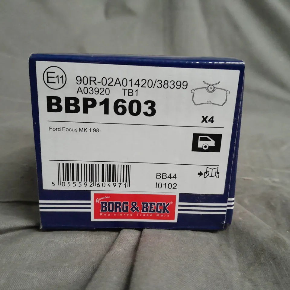 BORG AND BECK BBP1603 BRAKE PADS 