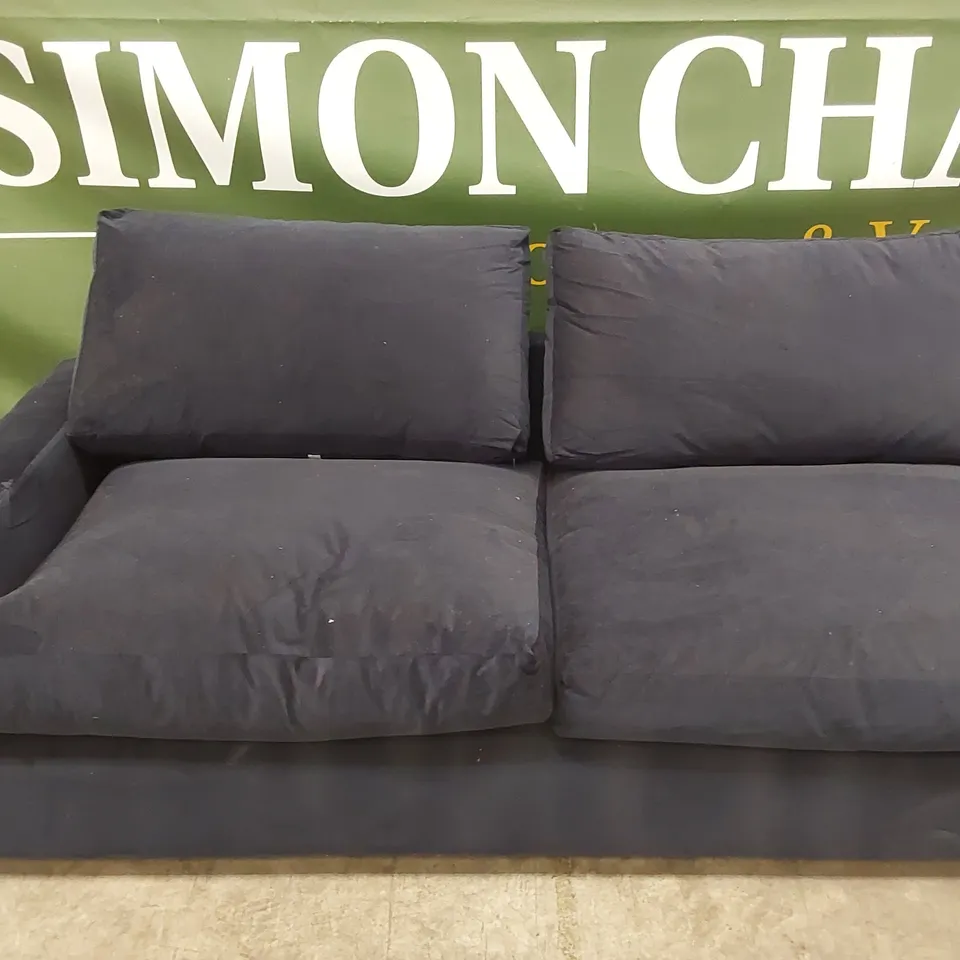 QUALITY DESIGNER CORNER SOFA SECTION - NAVY VELVET // SECTION OF A SOFA ONLY