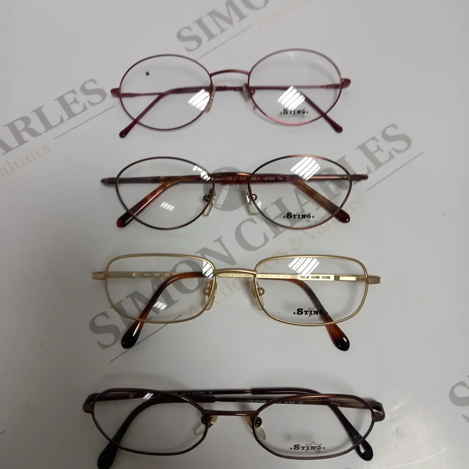 APPROXIMATELY 10 ASSORTED DE RIGO STING GLASSES TO INCLUDE MODELS 4317, 4397, 4322, 4336 ETC.
