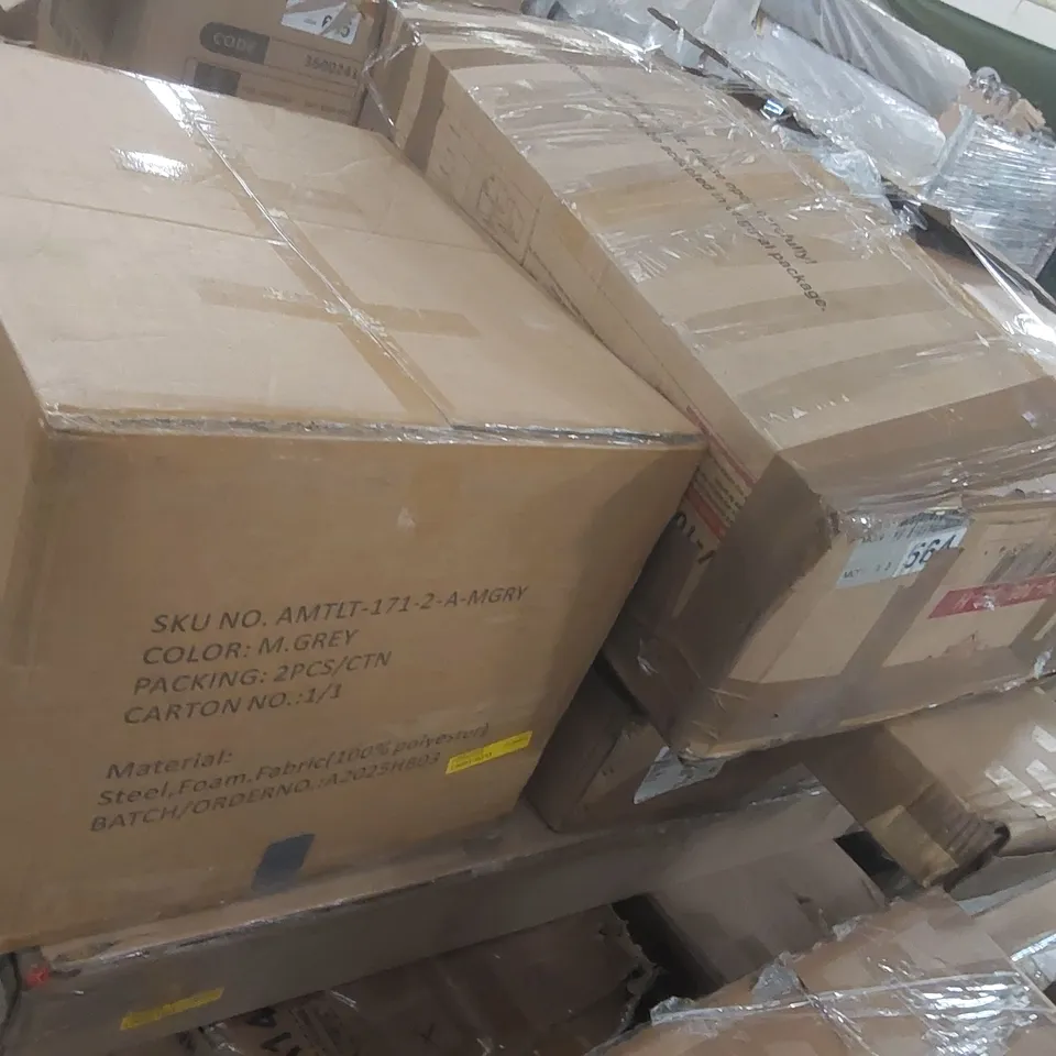 PALLET CONTAINING A LARGE QUANTITY OF ASSORTED FURNITURE PARTS
