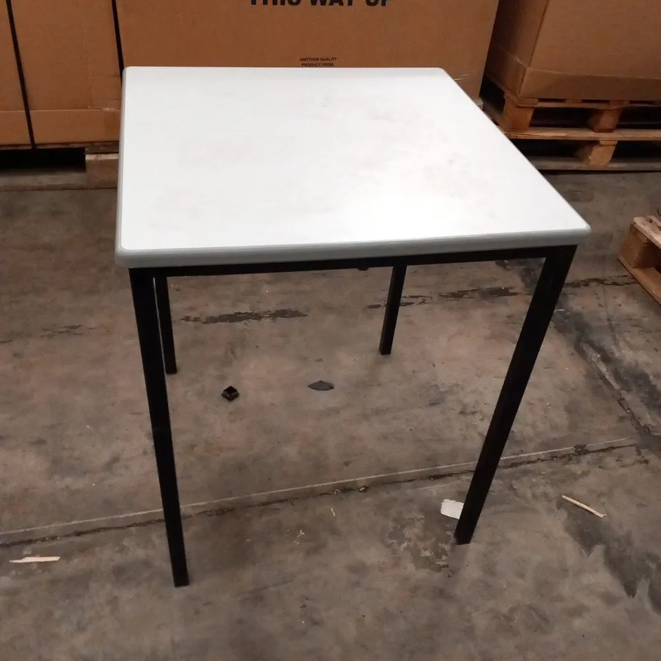 GREY SQUARE TOPPED SMALL TABLE
