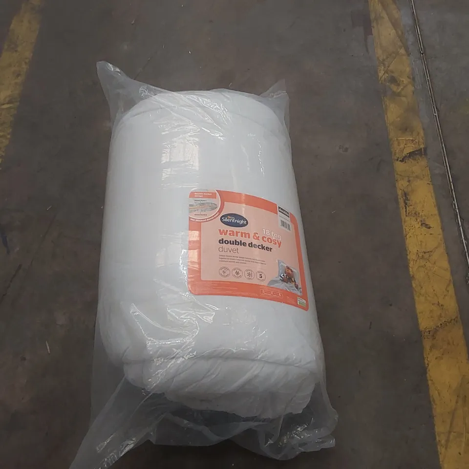 BAGGED SILENTNIGHT 18 TOG WARM & COSY DOUBLE DUVET