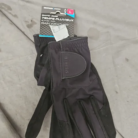 DECATHLON INESIS RAIN WEATHER GLOVES - L