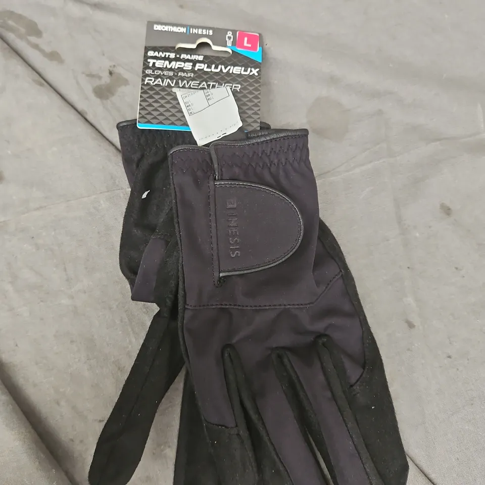 DECATHLON INESIS RAIN WEATHER GLOVES - L