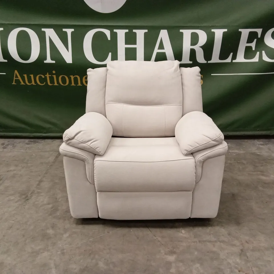 ALBION CHENILLE HIGH BACK MANUAL RECLINER ARMCHAIR RRP £479