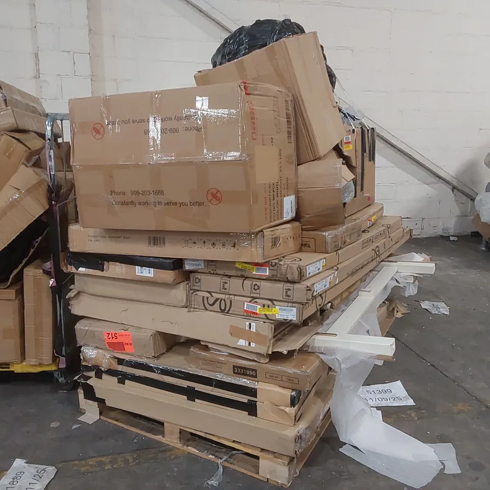 PALLET CONTAINING A VERY LARGE QUANTITY OF ASSORTED FURNITURE PARTS ECT