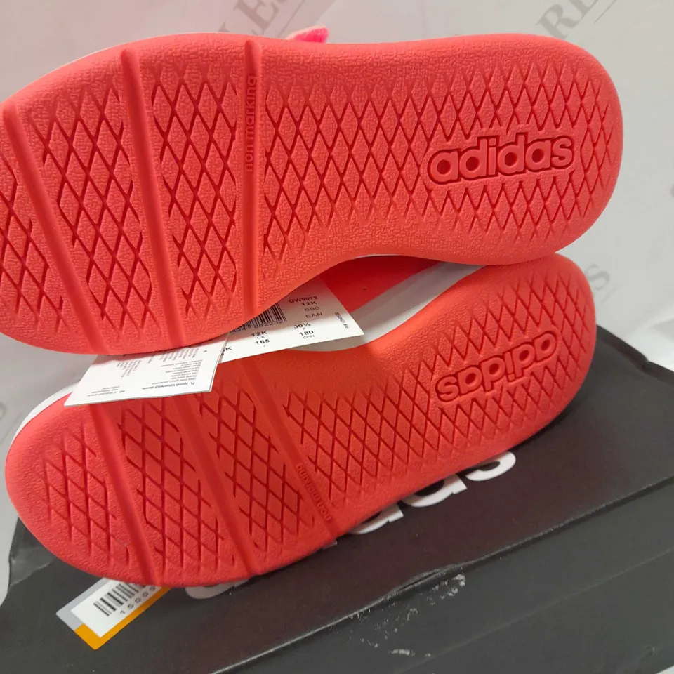 ADIDAS TENSAUR C CHILDRENS TRAINERS, PINK/WHITE - SIZE 12